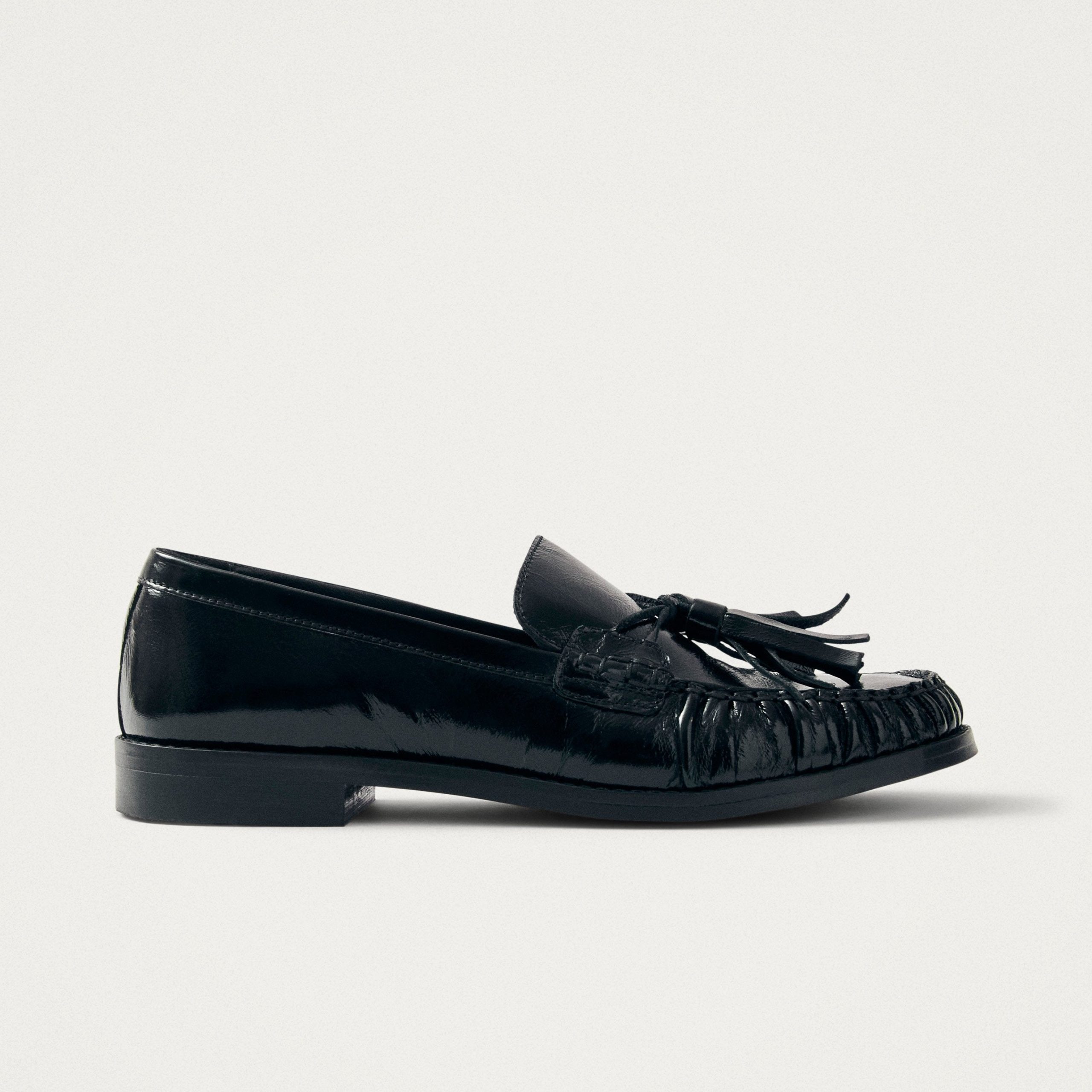 Marietta Black Patent Leather Loafers - Image 3