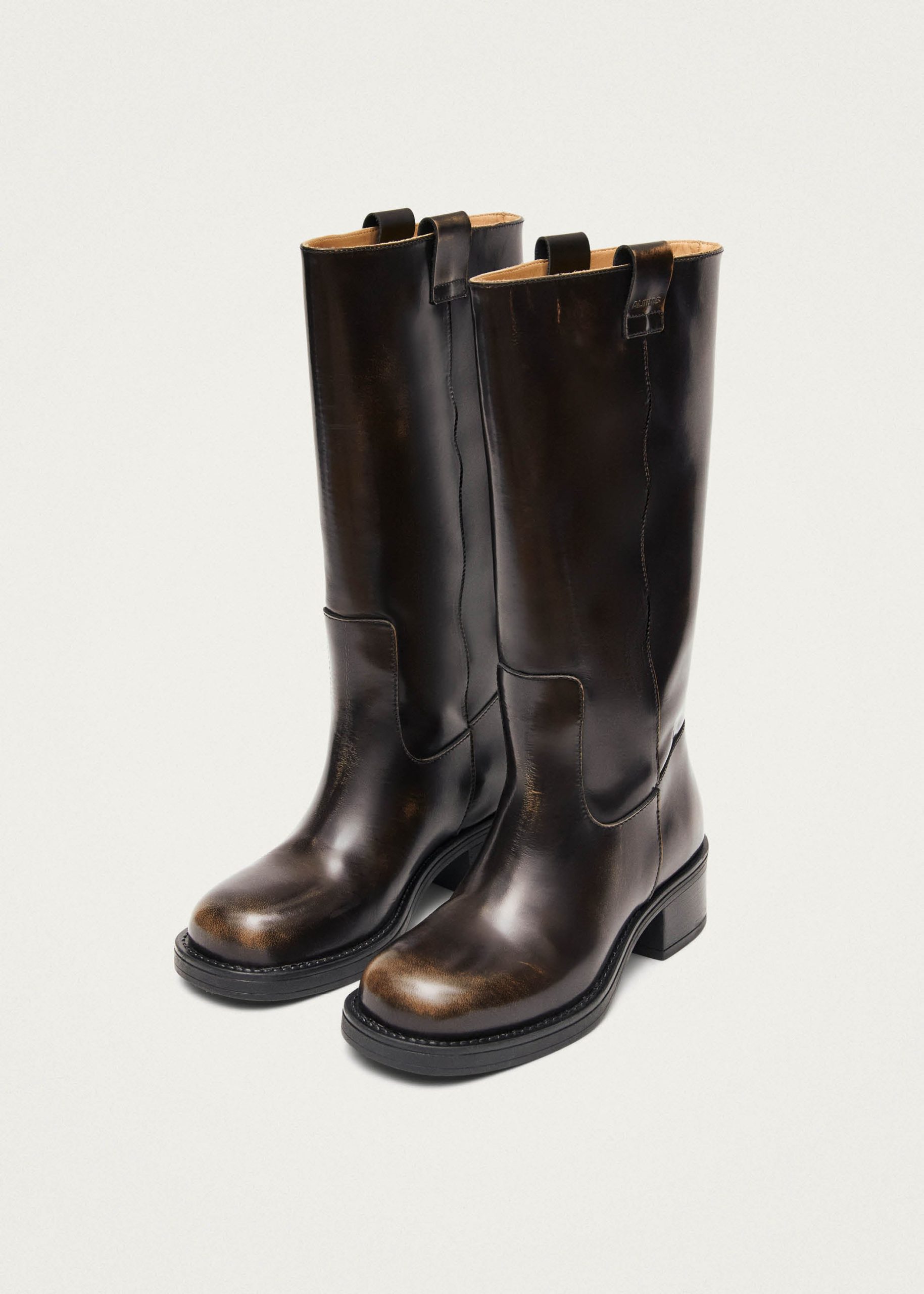 Sajan Brown Leather Boots - Image 2