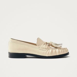 Marietta Cream Patent Leather Loafers