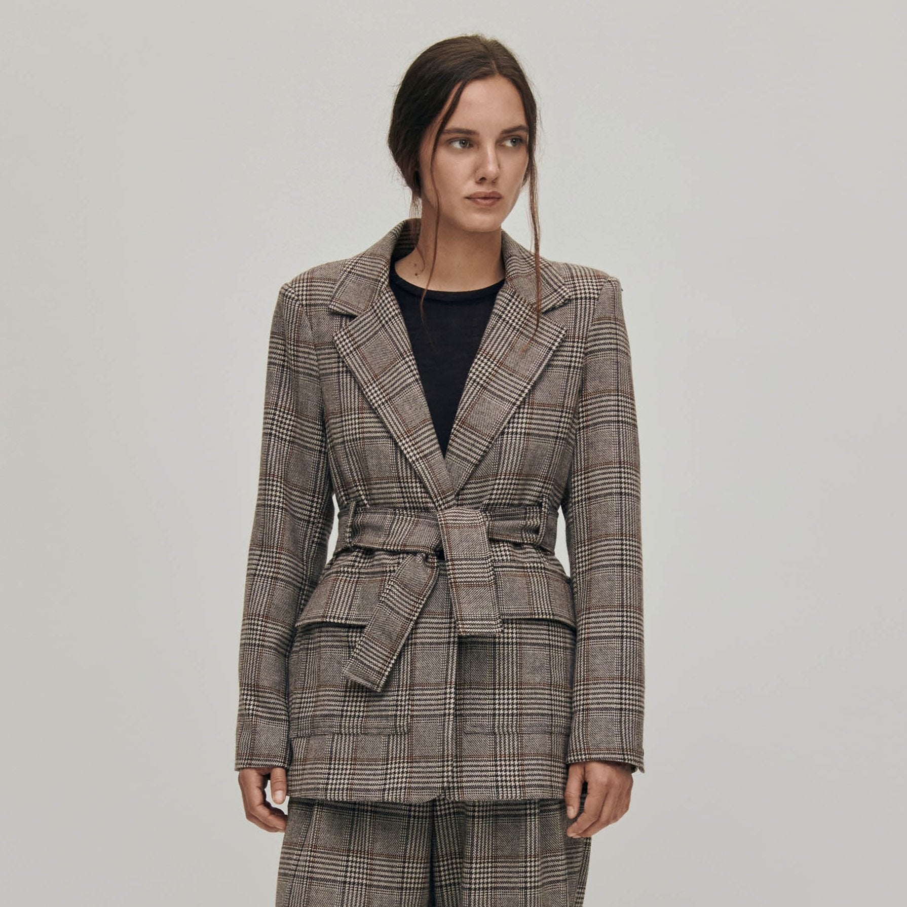 Nagano Checks Brown Blazer - Image 3