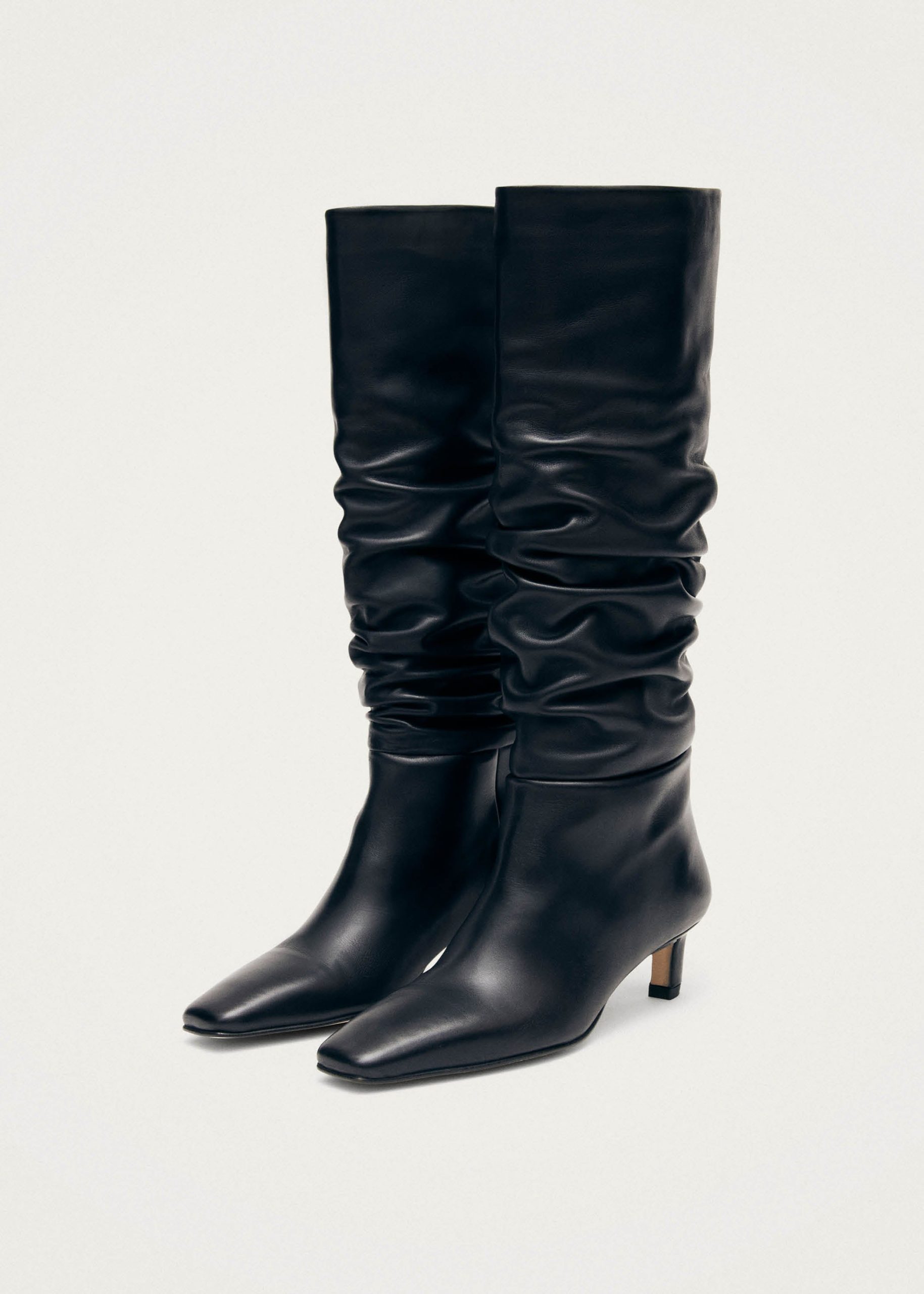 Kalila Black Leather Boots - Image 5