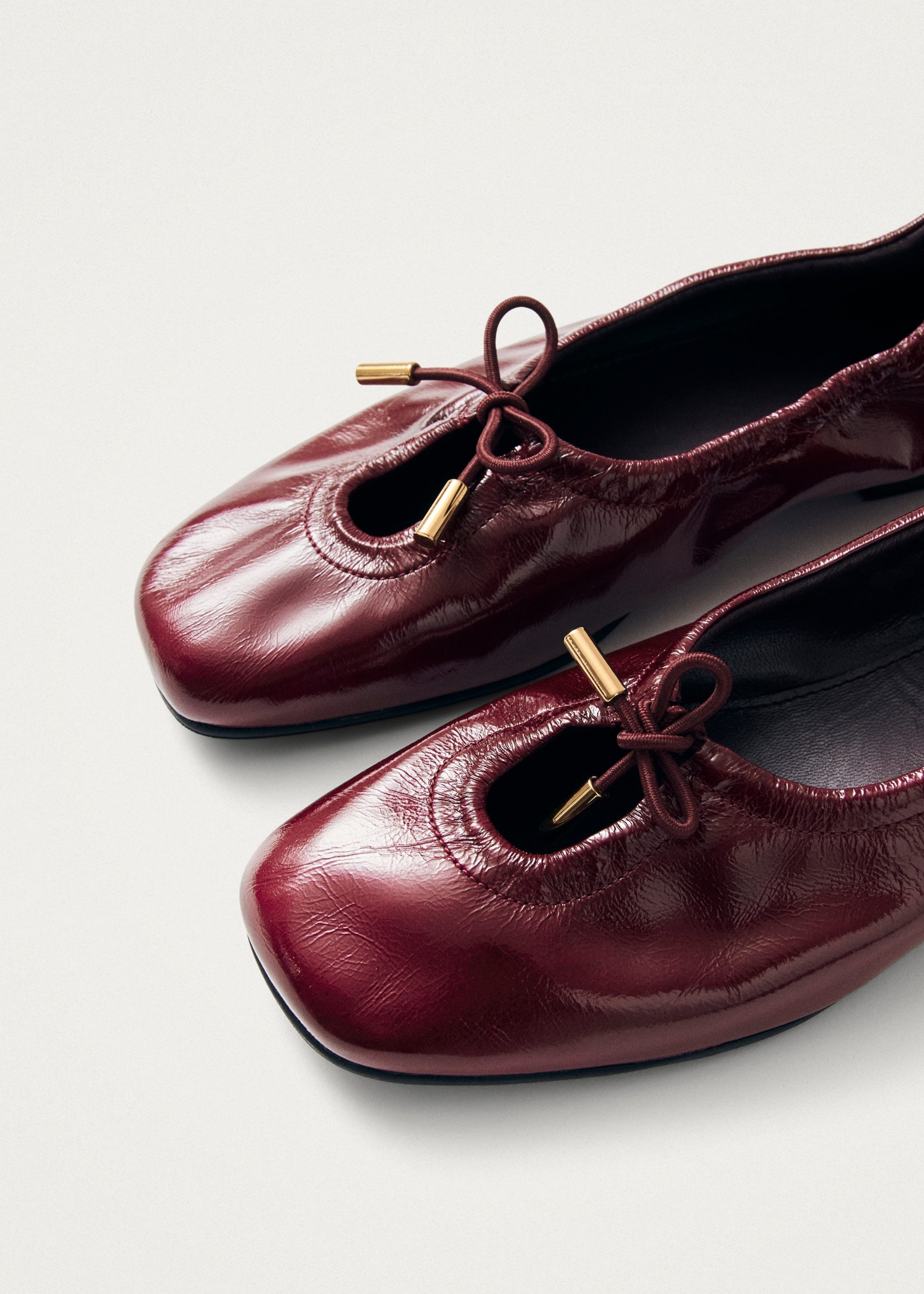 Rosalind Burgundy Patent Leather Ballet Flats - Image 6