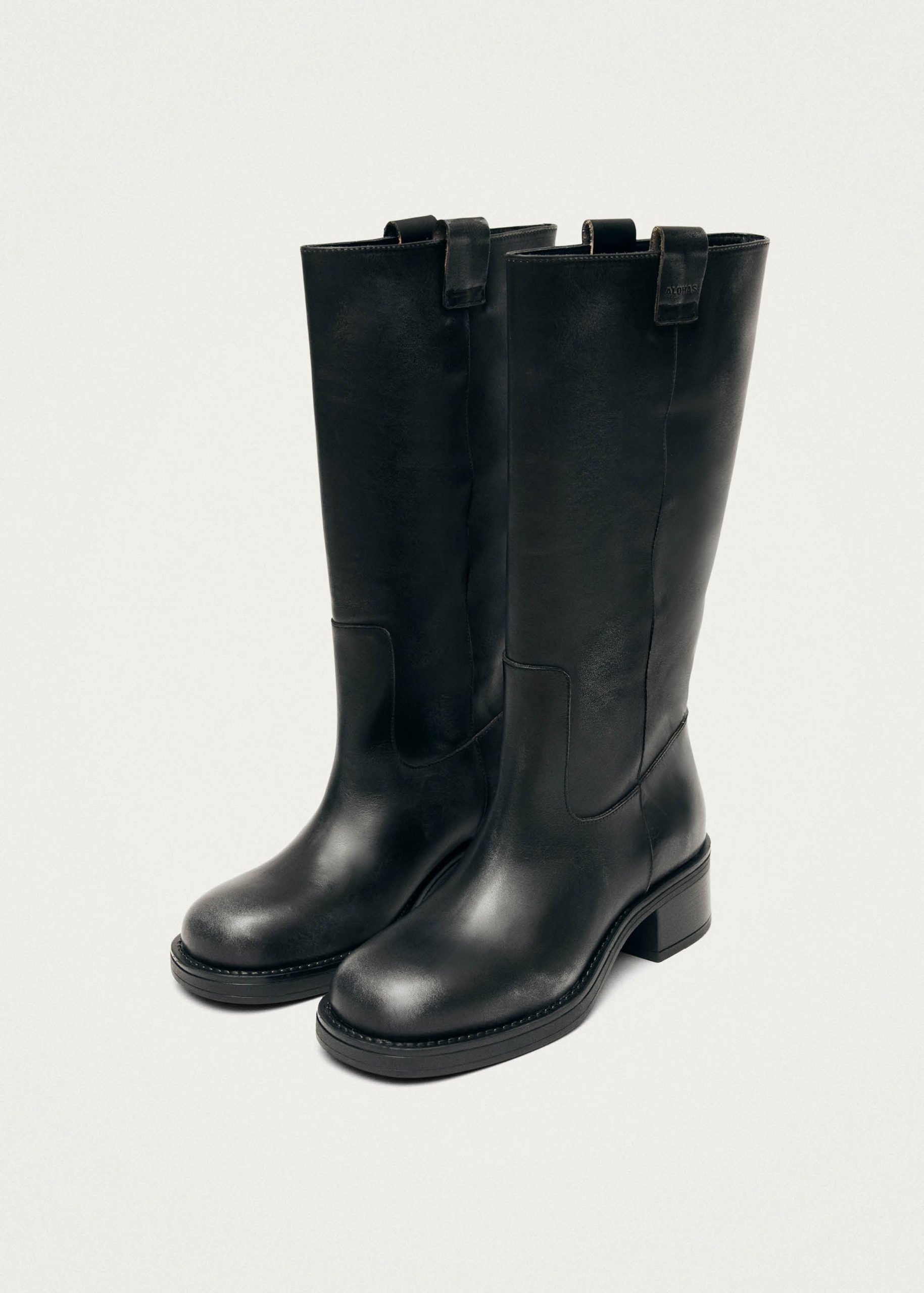 Sajan Black Leather Boots - Image 4