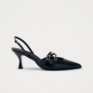 Joelle Black Patent Leather Pumps