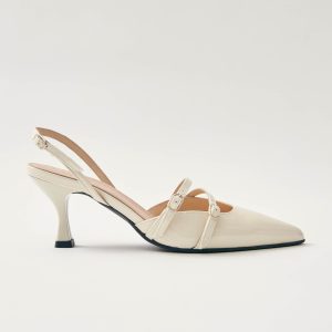 Joelle Cream Patent Leather Pumps