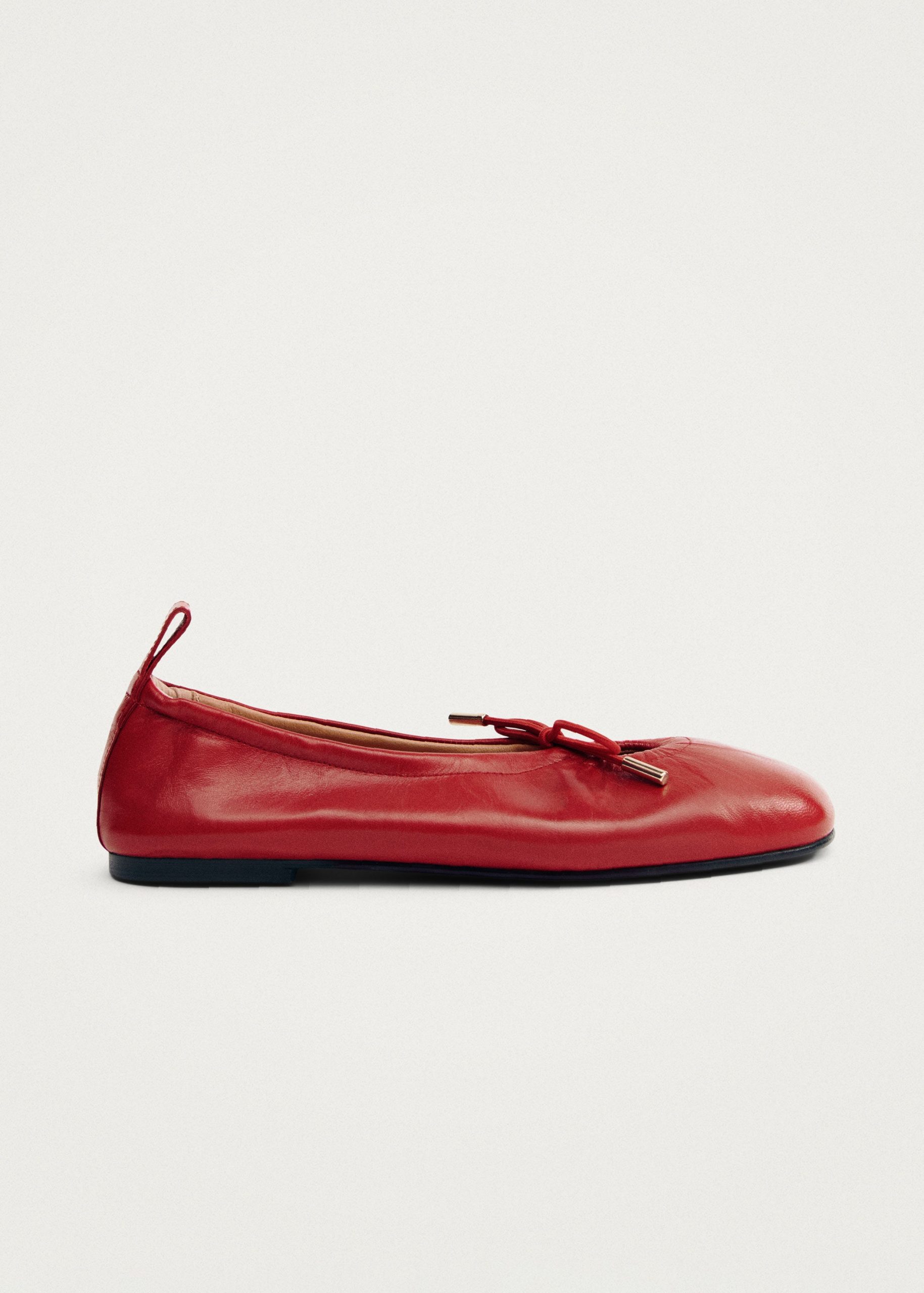 Rosalind Red Leather Ballet Flats - Image 4