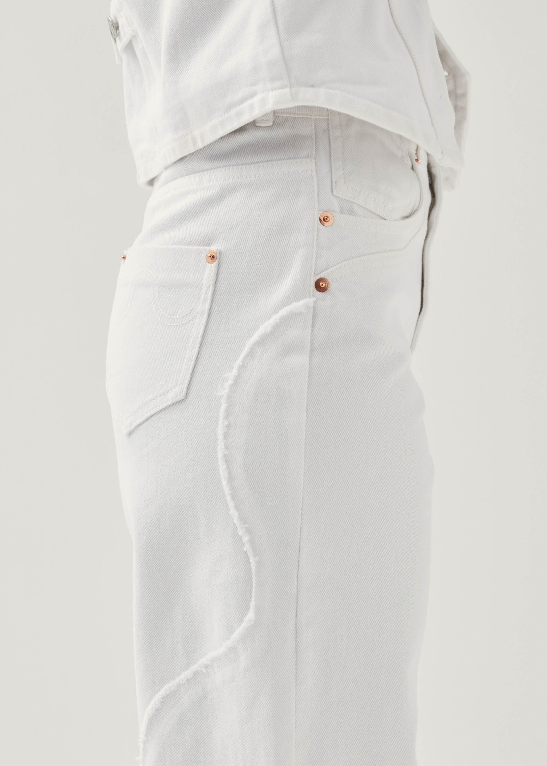Lorenza White Denim Trousers - Image 6