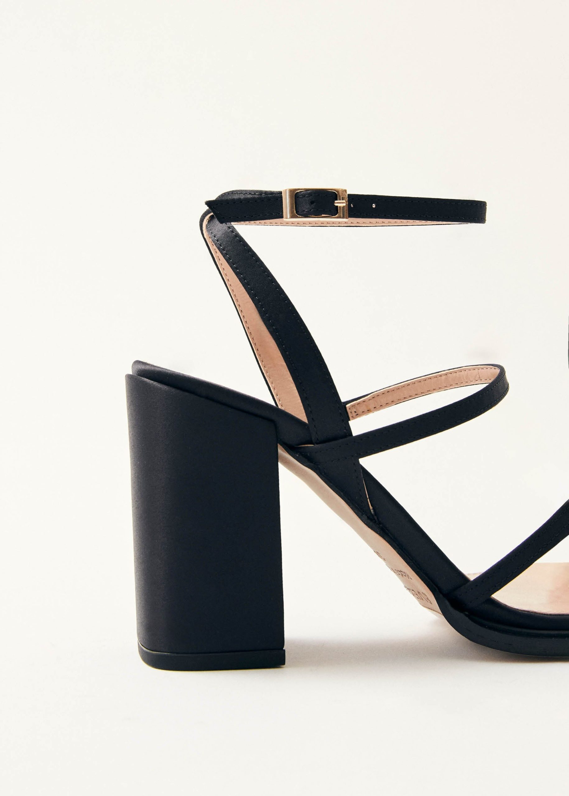 Alexa Silky Black Sandals - Image 6