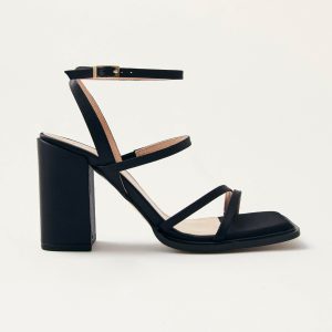 Alexa Silky Black Sandals