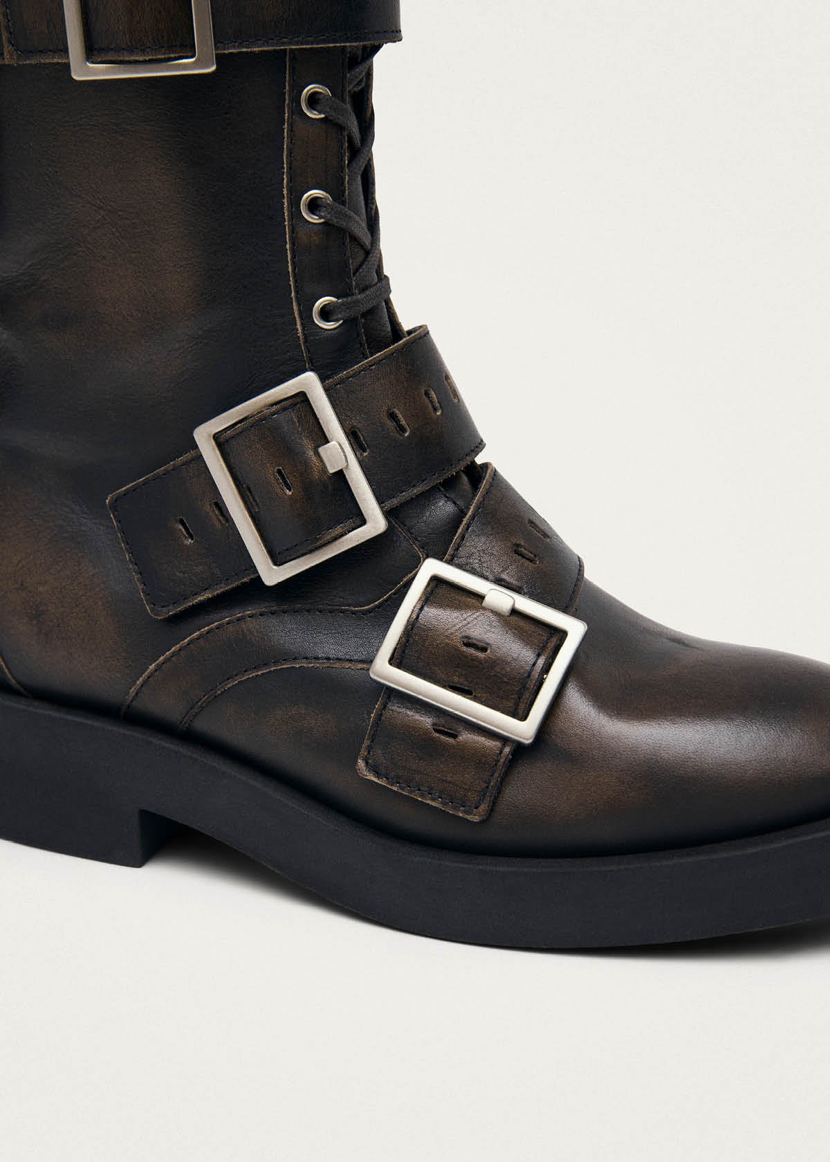 Avril Brushed Brown Leather Ankle Boots - Image 5