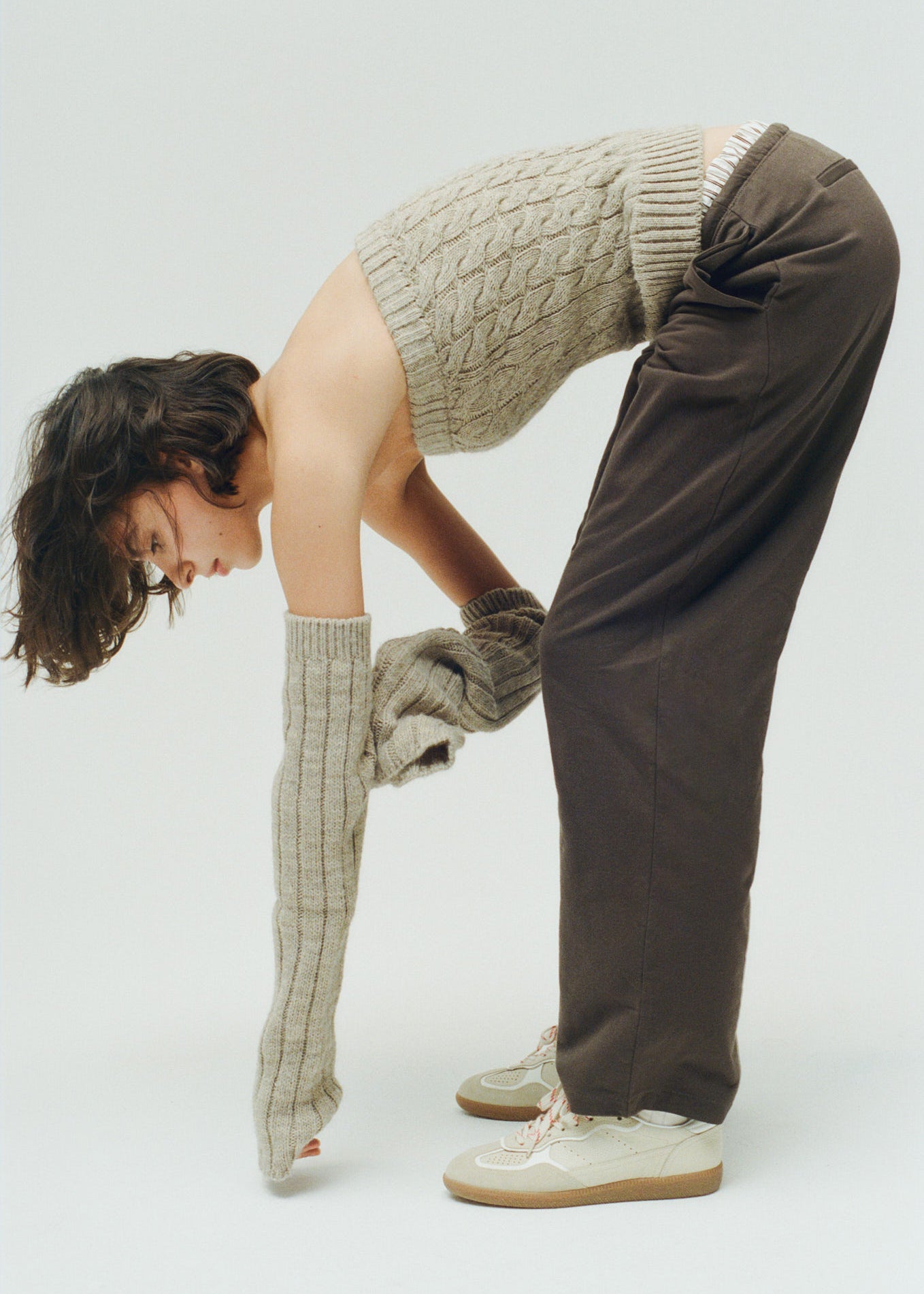 Tb.490 Rife Grain Cream Leather Sneakers - Image 2