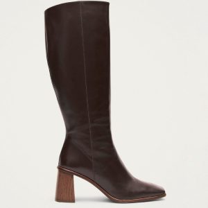 East Coffee Brown Leather Boots