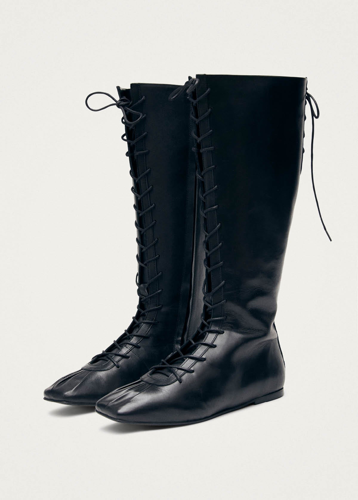 Jules Black Leather Boots - Image 4