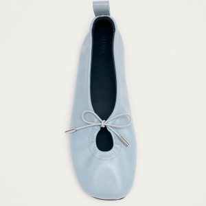Rosalind Blue Leather Ballet Flats