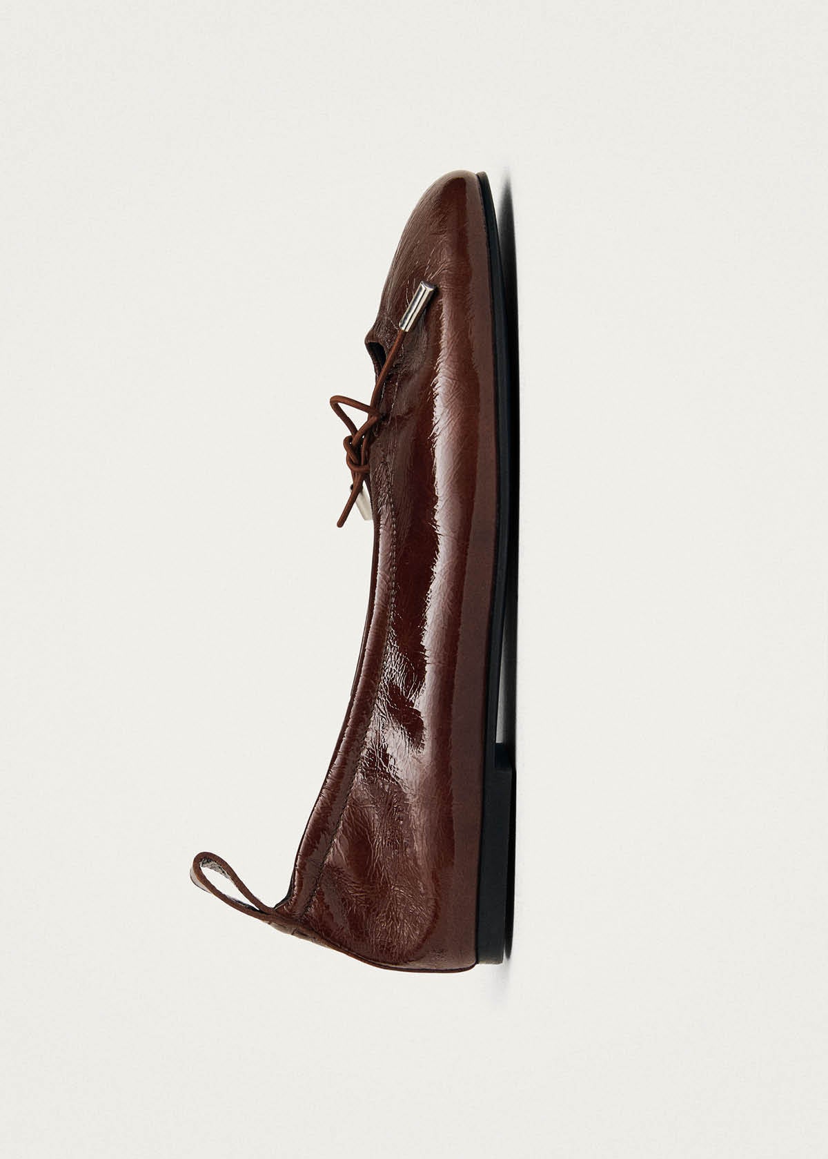 Rosalind Patent Brown Leather Ballet Flats - Image 8