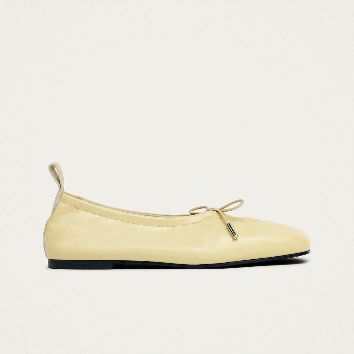 Rosalind Patent Vanilla Leather Ballet Flats - Image 3