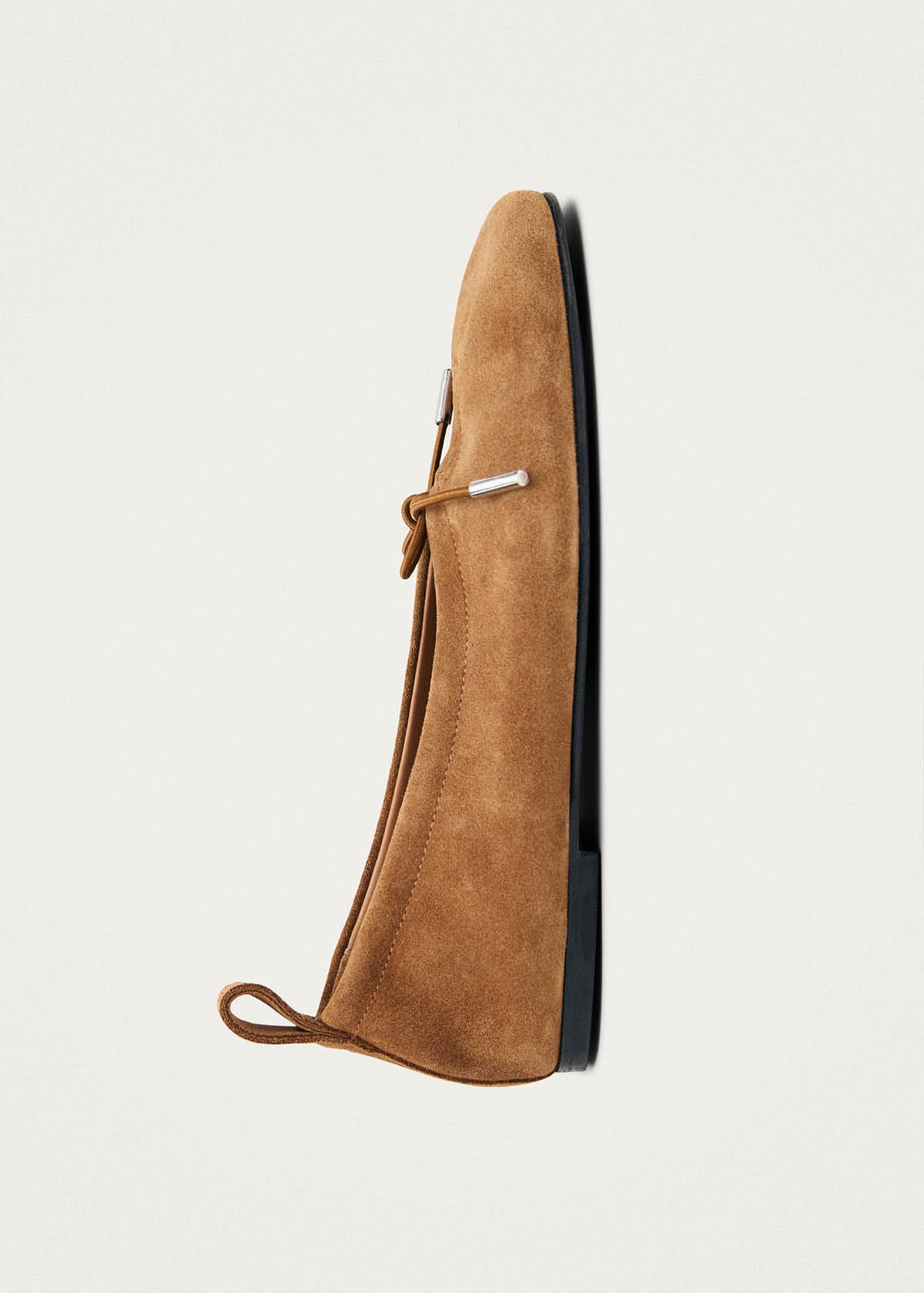 Rosalind Suede Tan Leather Ballet Flats - Image 6