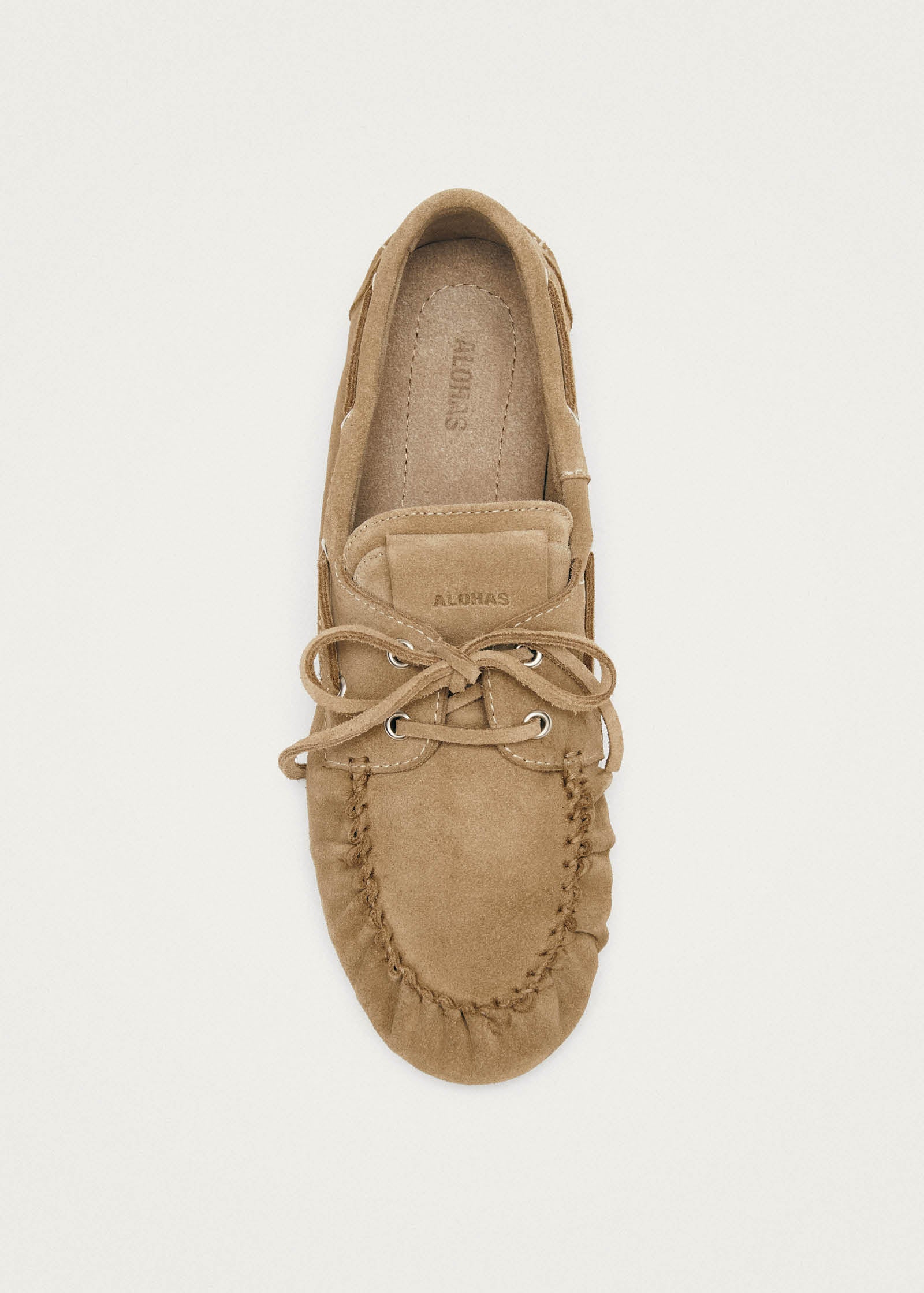 Rowan Suede Beige Leather Loafers - Image 5