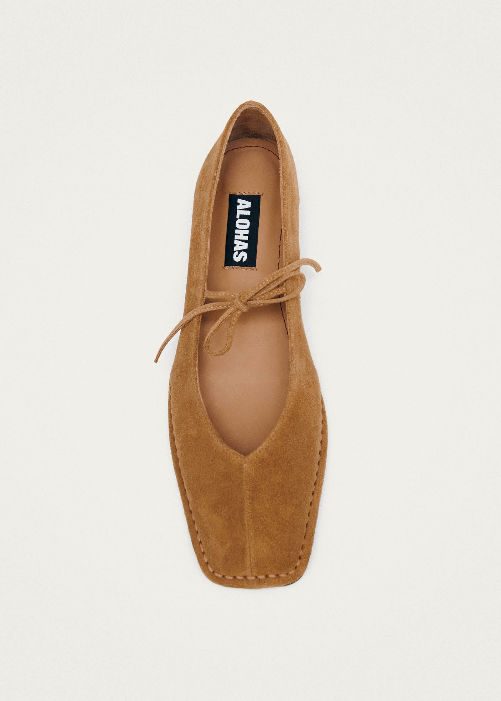 Sway Suede Tan Leather Ballet Flats