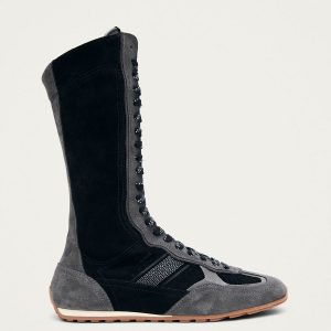 Tb.17 Suede Black Leather Sneakers