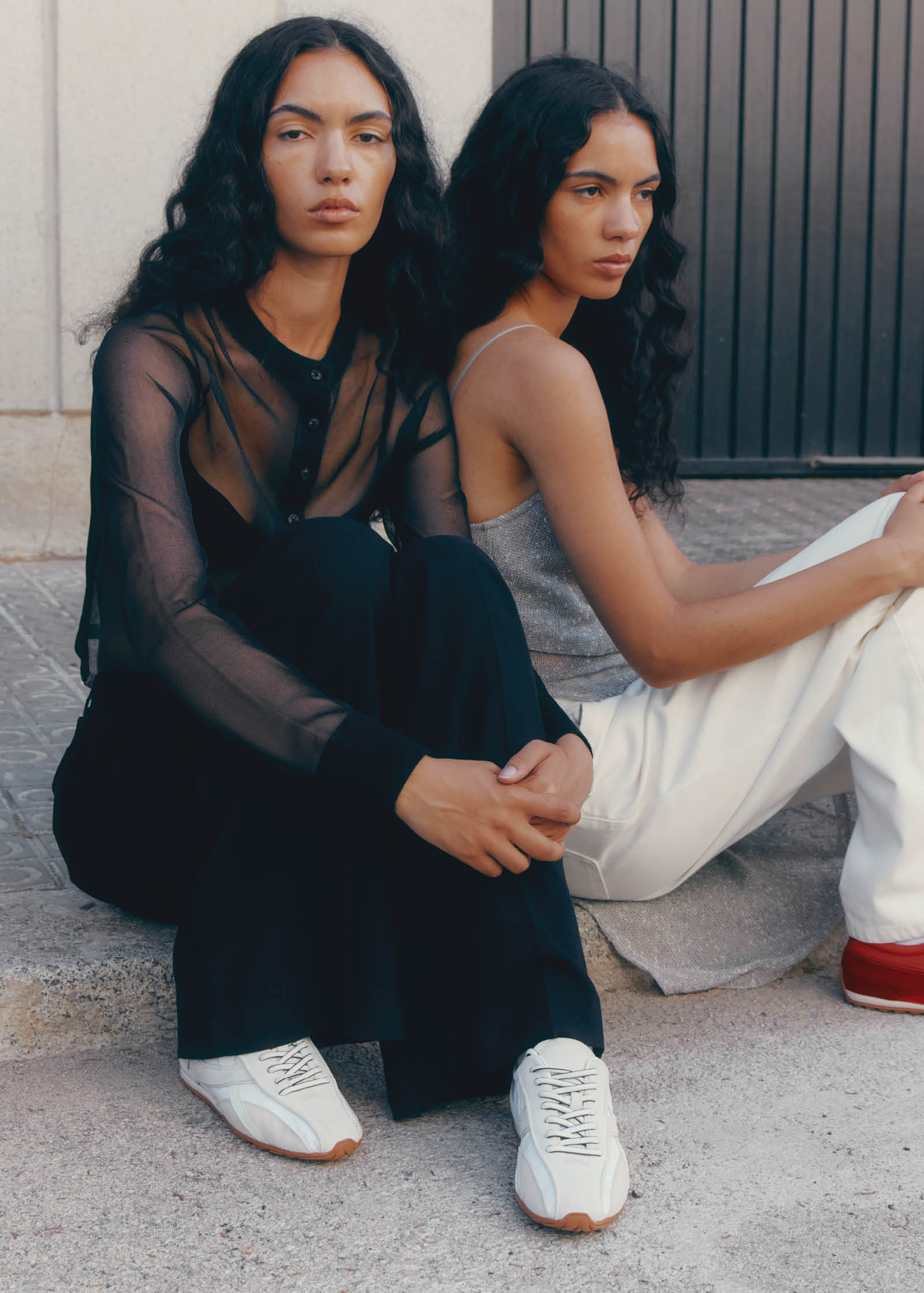 Tb.304 Nylon All White Leather Sneakers - Image 2