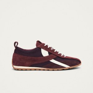Tb.304 Nylon Burgundy Leather Sneakers