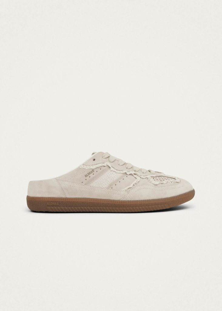 Tb.490 Mule Crochet Cream Leather Sneakers