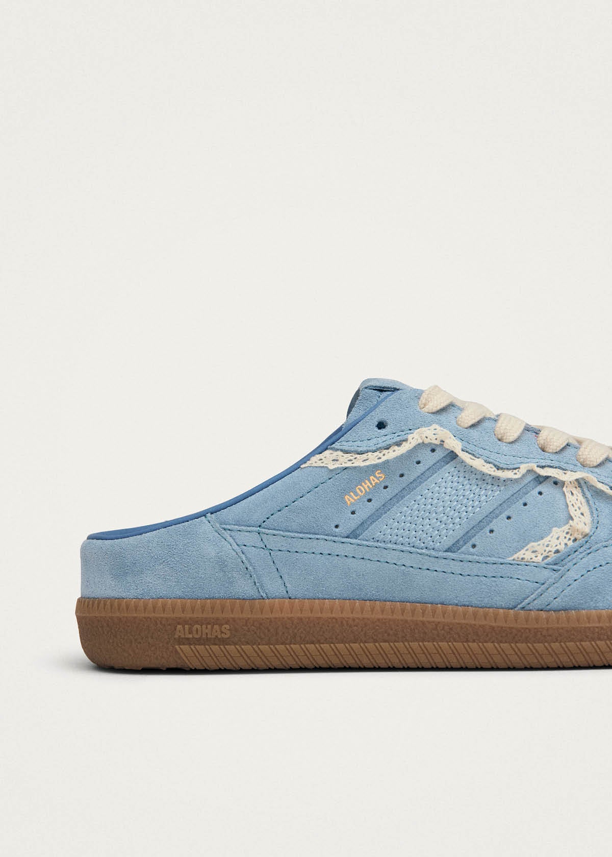 Tb.490 Mule Crochet Blue Leather Sneakers - Image 7