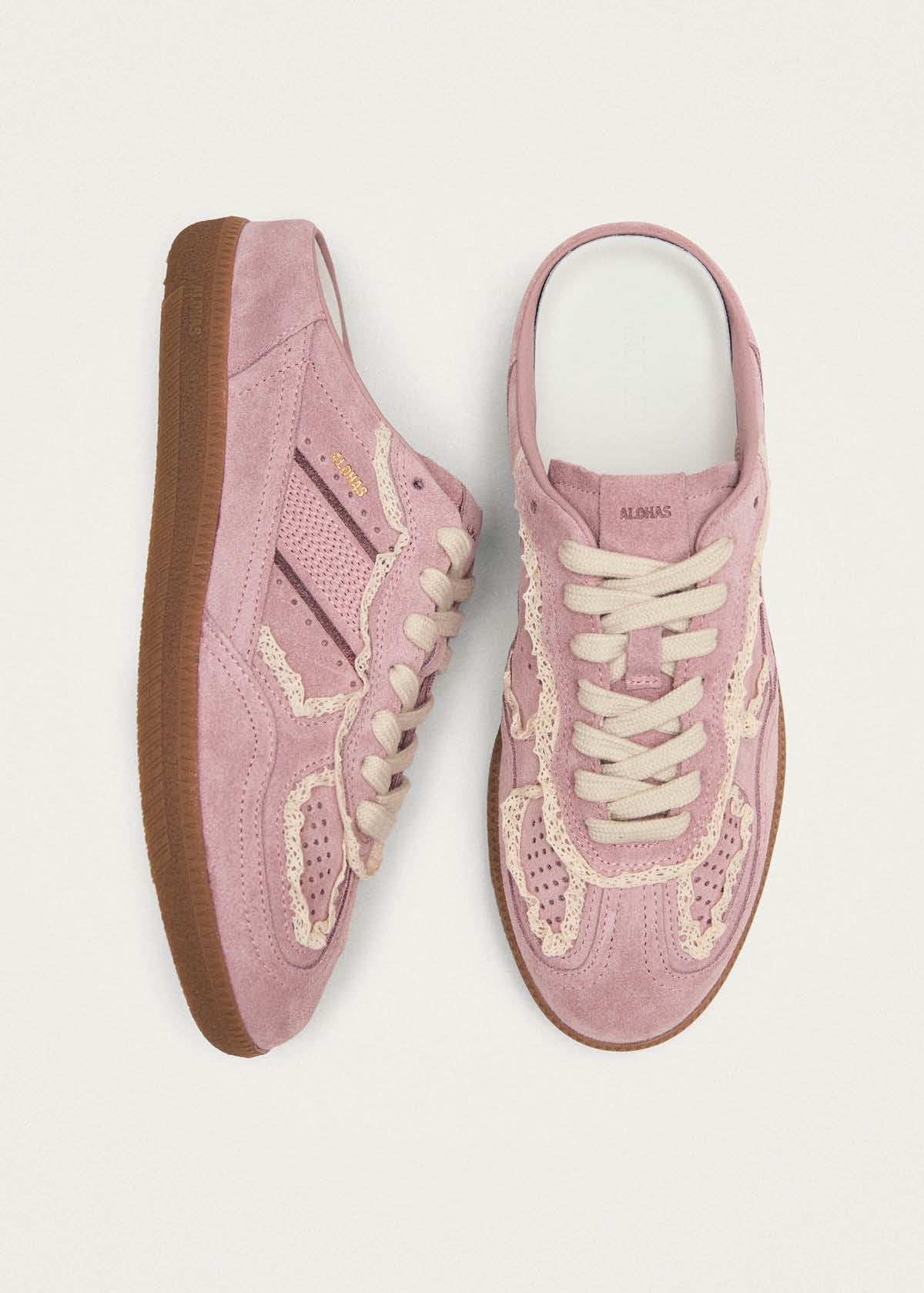 Tb.490 Mule Crochet Pink Leather Sneakers - Image 8