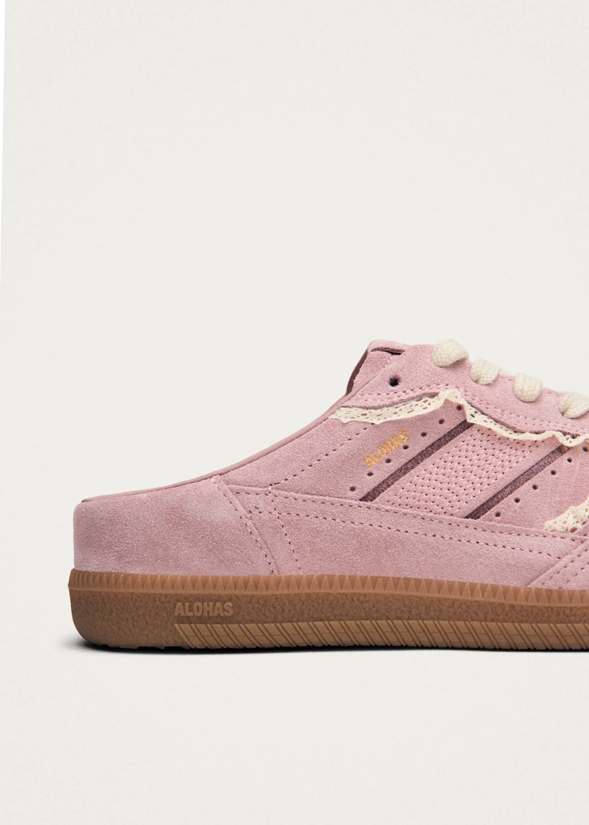 Tb.490 Mule Crochet Pink Leather Sneakers - Image 7