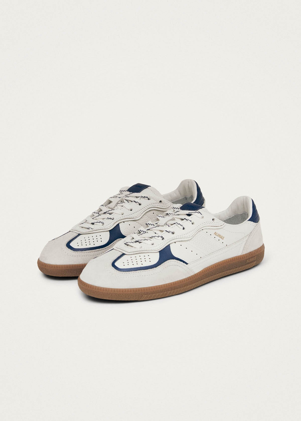 Tb.490 Rife Grain White Navy Leather Sneakers - Image 2