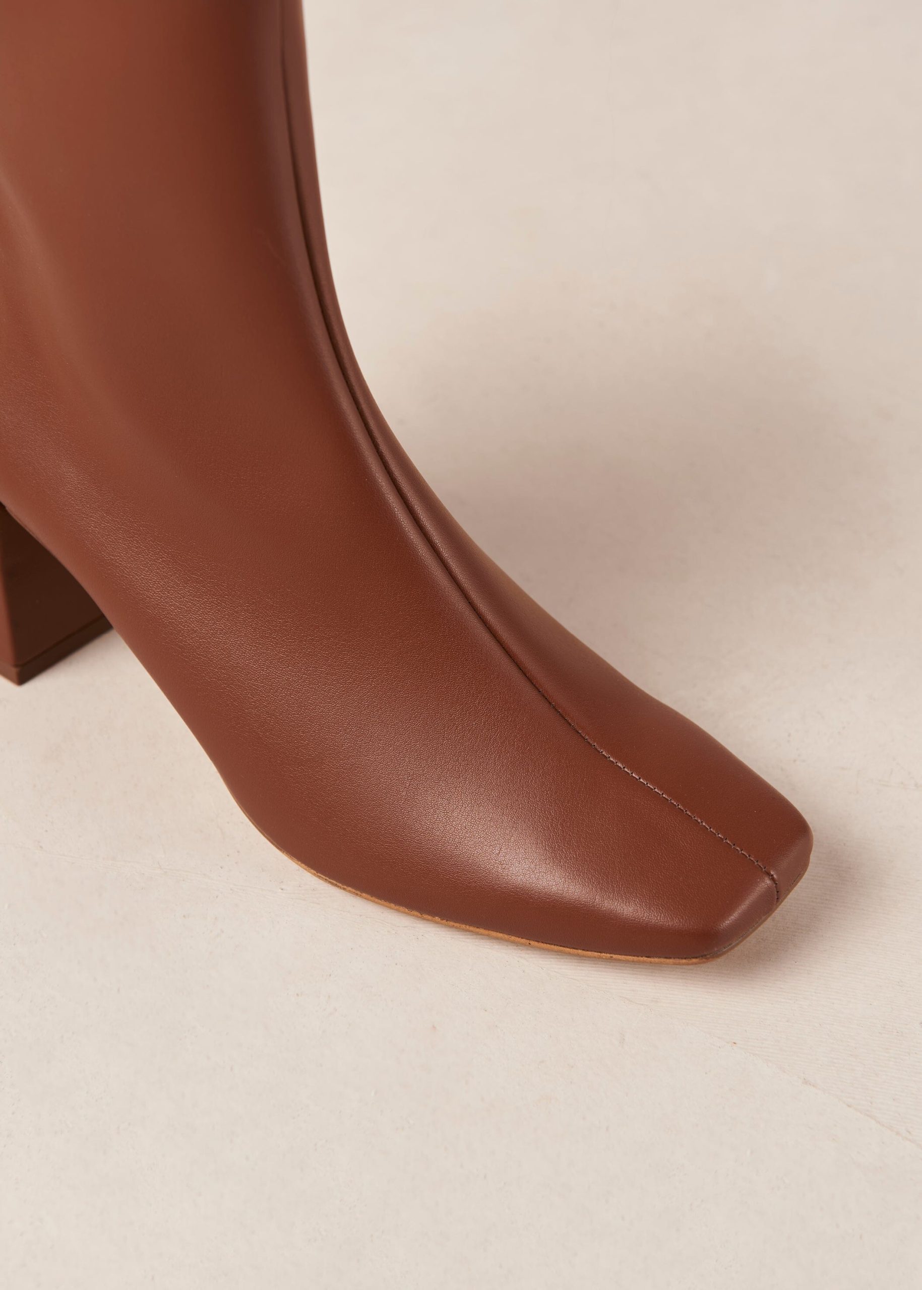 Watercolor Gingerbread Brown Vegan Leather Boots - Image 8