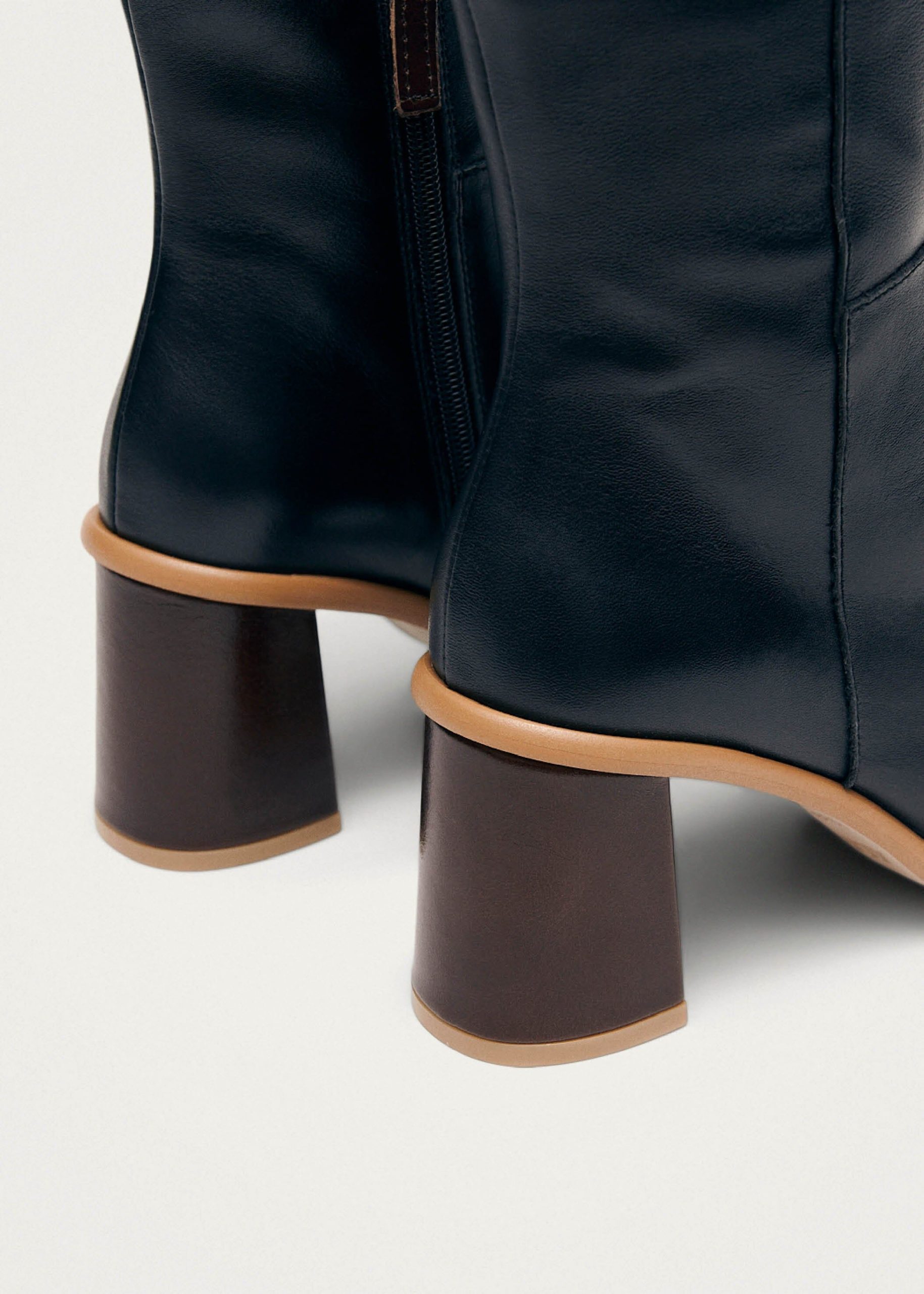 West Vintage Black Leather Ankle Boots - Image 6