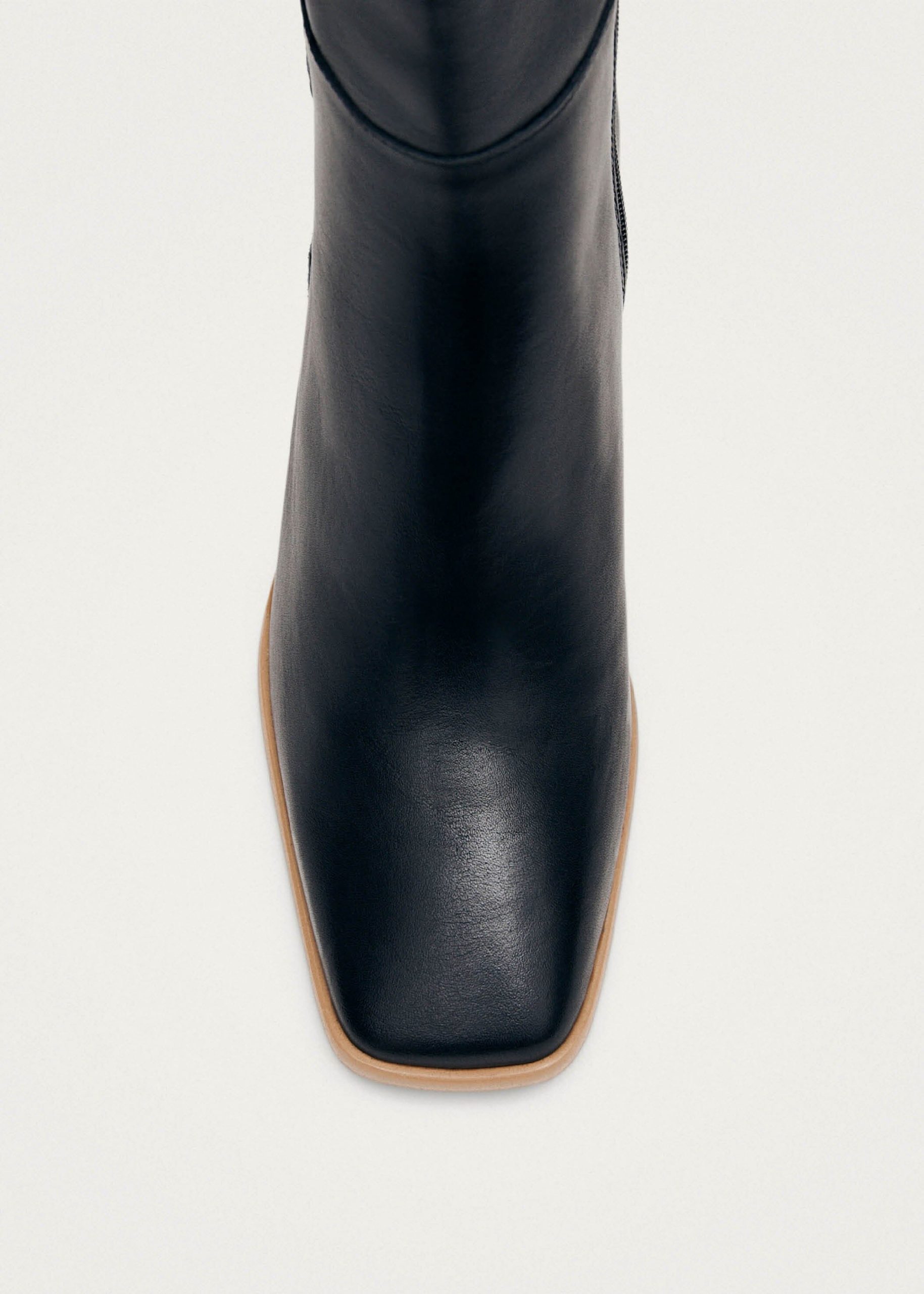 West Vintage Black Leather Ankle Boots - Image 7
